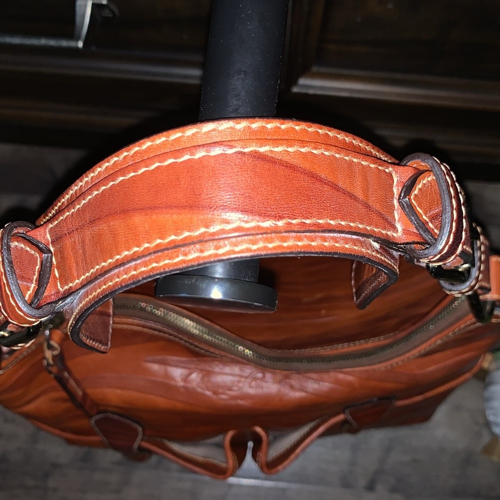 DOONEY & BOURKE LARGE FLORENTINE BROWN ZEBRA PRINT LEATHER HANDBAG - Picture 3 of 15